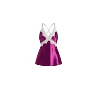 Satin Top with Lace - female - Alberta Ferretti - Sleeveless Tops - Purple - S - Tops S
