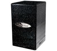 Ultra PRO - Satin Tower 100+ Card Deck Box (Glitter Black) - Protect Your Gaming Cards, Sports Cards or Collectible Cards In Ultra Pro's Stylish Glitter Deck Box, Perfect for Safe Traveling