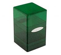 Ultra PRO - Satin Tower 100+ Standard Size Card Deck Box (Green Glitter) - Protect Your Gaming Cards, Sports Cards or Collectible Cards In Ultra Pro's Stylish Glitter Deck Box