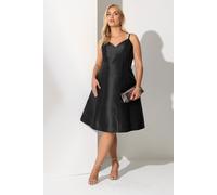 Satin Twill Corset Dress Yours Black 16