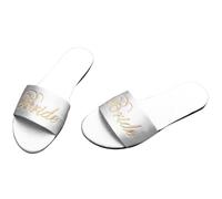 Satin Wedding Slippers Open Toe Bride Slippers Non Slip Bridesmaid Slippers Spring and Summer Slippers Guest Slippers