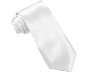 Satin White Neckties Accessory for 19th 20th Century Fancy Dress