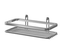 Satina Single Rectangle Chrome Shower Caddy 25x11x4cm Made in Sweden