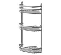 Satina Wire Triple Shelf Corner Shower Basket Chrome