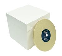 Satinara 10" Pale Gold Board & Tall Box Set | Premium Cake Box & Gold Drum, Transport, Gift, & Store In Style | Decorated & Tiered Cakes