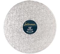 SATINARA Cake Board, Cake Drum, Individually Wrapped, Silver Foil Covered, 12mm thick - 12 Inch Round, Single