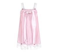 Satini Lingerie Satin Sissy Babydoll Ruffles Frilly Lace Slip Nightwear (Baby Pink, XXL)