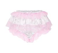 Satini Sissy Satin Lacy Skirted Panties | Silky Smooth Fabric, Ruffled Frill Trim, Flared Overlay Design, Secure Elastic Waist, Sizes S-XXL