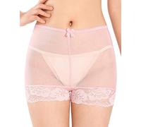 Satini Women's Nylon Sheer French Knickers Briefs Panties (Baby Pink, L)