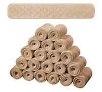 SATINIOR 20 Pcs Bra Liners for Sweat 18x3 Inch 3 Layer Washable Rectangle Cotton Under Breasts Pads for Women Absorb Sweating (Khaki)