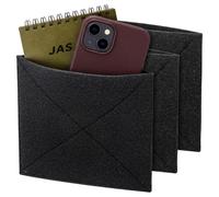 SATINIOR 3 Pack Tactical Hook and Loop Pouch 6 x 6 Inch EDC Admin Bag Insert Utility Storage Backpack Organizer Insert for Chest Rig Backpack Accessories Pocket Phone Mini Notebook