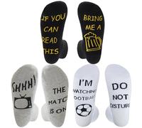 SATINIOR 3 Pairs Do Not Disturb Football Soccer Socks Novelty I'm Watching Football Socks for Men Women Funny Sport Socks for Christmas Match Fans Birthday Gift(Novelty Soccer)