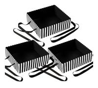 SATINIOR 3 Pcs Halloween Movie Night Snack Trays with Strap Usherette Popcorn Snack Trays for 20's Theme Party Popcorn Vendor Costume Carnival Movie Night Supplies(Black)
