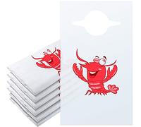 SATINIOR 50 Disposable Adults Lobster Bibs 23 Inches Plastic Funny Bibs for Seafood Restaurants and Crawfish Parties