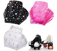 SATINIOR 6 Pieces Toe Cap Guards Protectors Toe Guards Roller Skates PVC for Quad Roller Skates, Black White Pink for Quad Skate Protection
