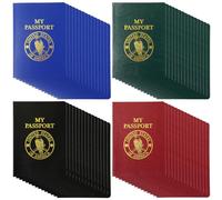 SATINIOR 60 Pcs Blank Passport Notebook Bulk for Pretend Passport Book Activity Fake Notebook World Theme Travel Party Journal Supplies (Multicolor)