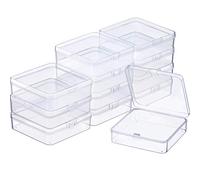 SATINIOR Satinor Clear Plastic Bead Storage Box with Hinged Lid for Beads and More
