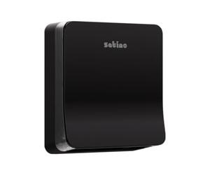 Satino HYGINITY Paper Towel Dispenser for Z Fold & W Fold Paper Towels - Made in Germany - Towel Dispenser for PT2 & H2 Towel Paper with Level Indicator - Commercial & Industrial - Black