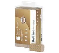 Satino PureSoft V-Fold Paper Hand Towels - 4,000 Sheets 2-Ply with 24 x 23 cm Size per Sheet - Soft, Environmentally Friendly and Sustainable from Recycled Cardboard / Packaging Material