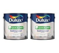Satinwood White 2.5L (2 Pack)- Quick Dry Interior Wood & Metal Paint - Brilliant White Satin Finish - Durable Mid Sheen for Doors, Skirting Boards, Trim & Furniture