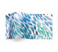 SatinWrap Luxury Printed Tissue Wrapping Paper Sea Glass 5 Sheet, PTIS.388
