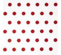 SatinWrap Luxury Tissue Wrapping Paper Red Metallic Hotspots on white 5 Sheets