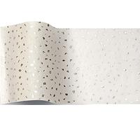 SatinWrap Luxury Tissue Wrapping Paper Silver on White Reflections Sparkle 5 sheets