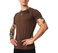 Satire Gym Men's Shirt - Sportswear for Men - Activewear as, brown, M