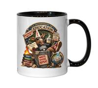 Satirical Critique of Education System Ceramic Tea Coffee Mug Black