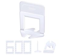 Satisby Tile Leveling Spacers 3mm 600PCS,Solid and Thickened Tile Leveling Clips for 15mm Thick Tiles,Tile Leveling System