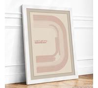 Satisfaction Minimalist Framed Wall Art Print A1 (84.1×59.4cm) White, Wall Decor for Living Room, Bedroom, Office & Home, Ready to Hang, Art Gift