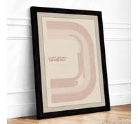 Satisfaction Minimalist Framed Wall Art Print A3 (42×29.7cm) Black, Wall Decor for Living Room, Bedroom, Office & Home, Ready to Hang, Art Gift