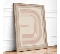 Satisfaction Minimalist Framed Wall Art Print A4 (29.7×21cm) Oak, Wall Decor for Living Room, Bedroom, Office & Home, Ready to Hang, Art Gift