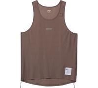 Satisfy - Men's breathable trail running tank top - Space-O Singlet Falcon for Men - Size M - Brown Brown
