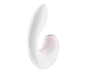 Satisfyer, air-Pulse Vibrator, Supernova, 18 cm, flexibly Adjustable, Waterproof, air-Pulse Waves and Vibrations, Colour:White