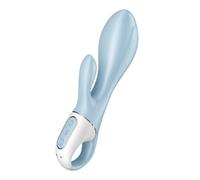 Satisfyer Air Pump Bunny 1 Vibrator | Inflatable Shaft | Rechargeable with 2 Powerful Motors | 12 Vibration Modes | Silicone for Women | Adult Sex-Toy in Blue