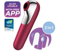 Satisfyer App Enabled Dual Love Clitoral Massager Red