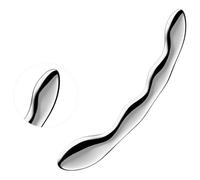 Satisfyer Cosmic Crest 2 - Wavy Steel Dildo (Silver)