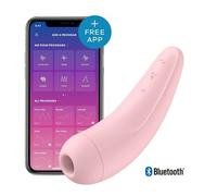 Satisfyer Curvy 2+ Clitoral Massager Pink Smart App Control Air Pulse Vibrator