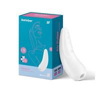 Suction Vibrator Satisfyer Curvy 2+ Air Pulse Stimulator + Vibration - White