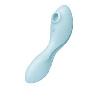 Satisfyer Curvy Trinity 5 Connect App Vibrator | 3 Motors & Dual Usability | Waterproof (IPX7) | Clitoral Massager for Enhanced Pleasure | Silent Clitoris Stimulator for Women | Colour: Blue