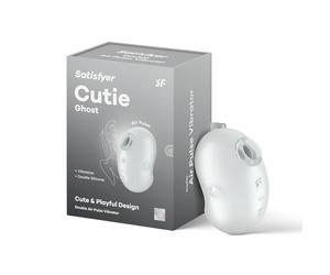 Satisfyer Cutie Ghost Vibrator Airpulse Technology | Sex Toy with Vibration | Clitoral Stimulation | Rechargeable & Waterproof (IPX7) | Skin-Friendly Silicone for Women | Colour White