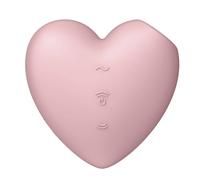 Satisfyer Cutie Heart Air Pulse Clitoral Vibrator Light Red