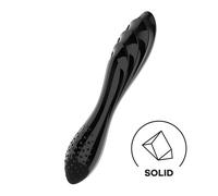 Satisfyer Dazzling Crystal 1 - Dual-Ended Glass Dildo (Black)