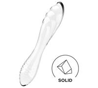 Satisfyer Dazzling Crystal 1 - Dual-Ended Glass Dildo (Clear)