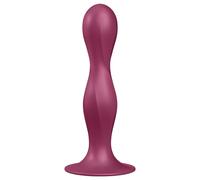 Satisfyer Double Ball-R - Weighted Suction Cup Dildo (Red)