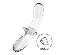 Satisfyer Double Crystal - Double-Ended Glass Dildo (Clear)