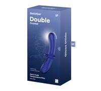 Satisfyer Double Crystal Light Blue Sex Toy Glass Dildo