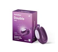 Satisfyer Double Joy Connect App | Couple Vibrator | Vibrating Pleasure Toy | Enhances Stimulation for Clitoris G-Spot & Penis | Waterproof (IPX7) & Rechargeable | Adult Sex Toy Massager in Purple