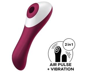 Satisfyer Dual Crush 2-in-1 clitoral suction stimulator + G-spot vibrator (red)